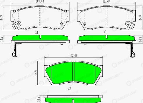 AutomotiveAdriado GLBP0391 - Kit de plaquettes de frein, frein à disque cwaw.fr