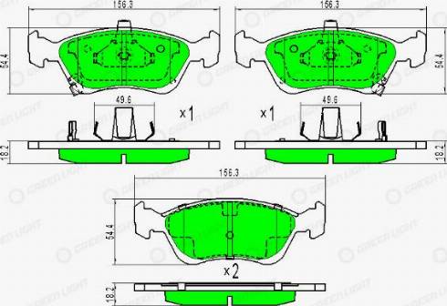 AutomotiveAdriado GLBP0398 - Kit de plaquettes de frein, frein à disque cwaw.fr