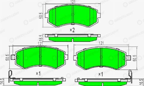 AutomotiveAdriado GLBP0349 - Kit de plaquettes de frein, frein à disque cwaw.fr