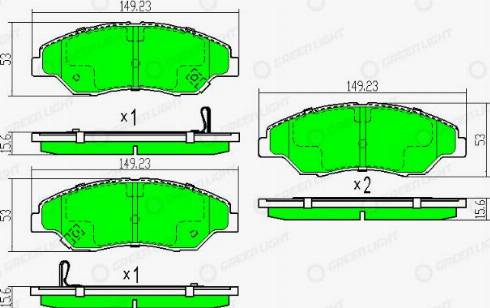 AutomotiveAdriado GLBP0344 - Kit de plaquettes de frein, frein à disque cwaw.fr