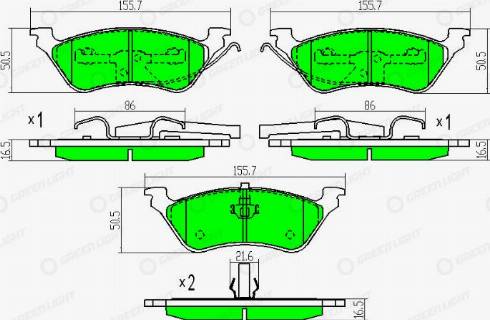 AutomotiveAdriado GLBP0345 - Kit de plaquettes de frein, frein à disque cwaw.fr