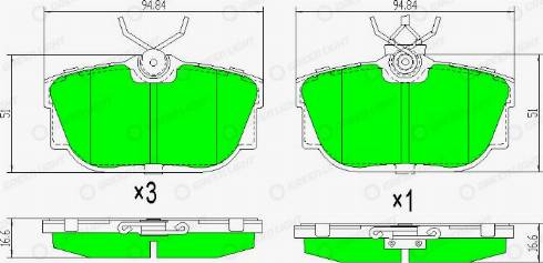 AutomotiveAdriado GLBP0346 - Kit de plaquettes de frein, frein à disque cwaw.fr