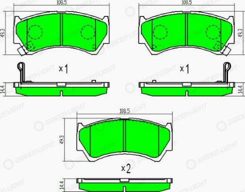 AutomotiveAdriado GLBP0341 - Kit de plaquettes de frein, frein à disque cwaw.fr