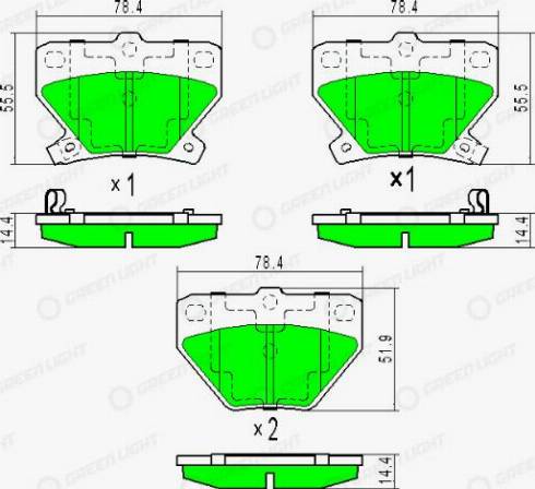 AutomotiveAdriado GLBP0348 - Kit de plaquettes de frein, frein à disque cwaw.fr