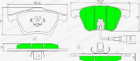 AutomotiveAdriado GLBP0343 - Kit de plaquettes de frein, frein à disque cwaw.fr