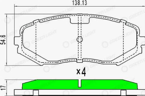 AutomotiveAdriado GLBP0359 - Kit de plaquettes de frein, frein à disque cwaw.fr