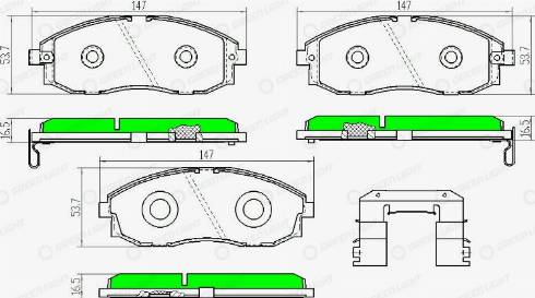 AutomotiveAdriado GLBP0355 - Kit de plaquettes de frein, frein à disque cwaw.fr