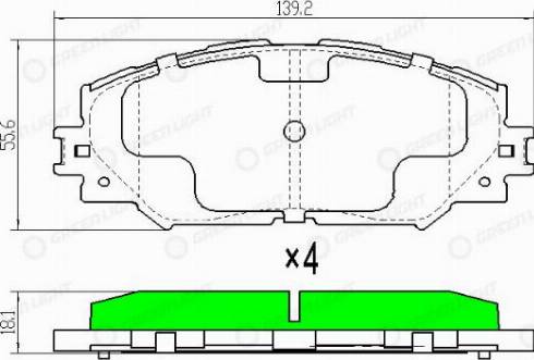 AutomotiveAdriado GLBP0356 - Kit de plaquettes de frein, frein à disque cwaw.fr