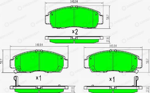 AutomotiveAdriado GLBP0350 - Kit de plaquettes de frein, frein à disque cwaw.fr