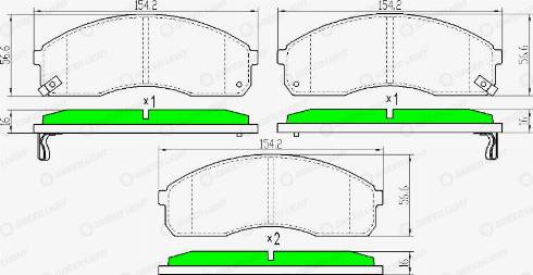 AutomotiveAdriado GLBP0358 - Kit de plaquettes de frein, frein à disque cwaw.fr