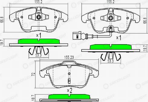 AutomotiveAdriado GLBP0353 - Kit de plaquettes de frein, frein à disque cwaw.fr