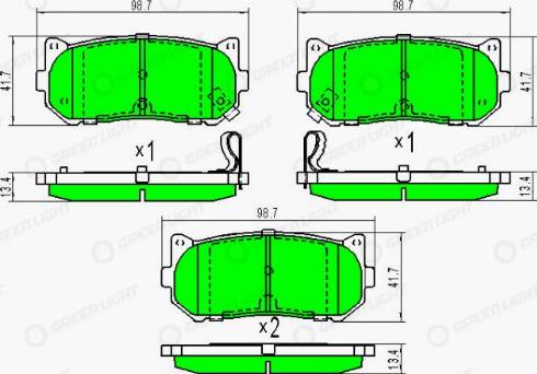 AutomotiveAdriado GLBP0352 - Kit de plaquettes de frein, frein à disque cwaw.fr