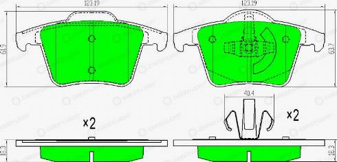 AutomotiveAdriado GLBP0357 - Kit de plaquettes de frein, frein à disque cwaw.fr