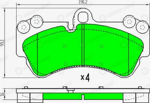 AutomotiveAdriado GLBP0364 - Kit de plaquettes de frein, frein à disque cwaw.fr