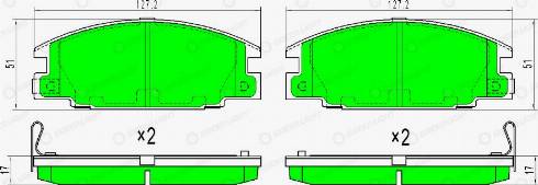 AutomotiveAdriado GLBP0365 - Kit de plaquettes de frein, frein à disque cwaw.fr