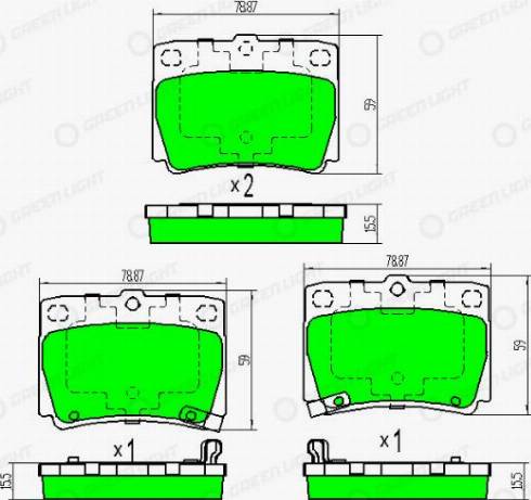 AutomotiveAdriado GLBP0361 - Kit de plaquettes de frein, frein à disque cwaw.fr