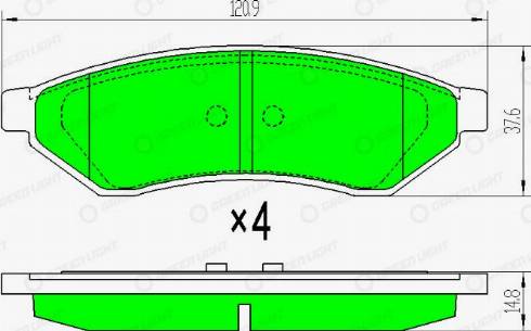 AutomotiveAdriado GLBP0368 - Kit de plaquettes de frein, frein à disque cwaw.fr