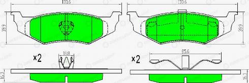 AutomotiveAdriado GLBP0367 - Kit de plaquettes de frein, frein à disque cwaw.fr