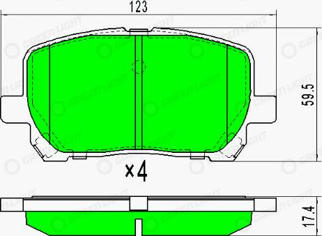 AutomotiveAdriado GLBP0309 - Kit de plaquettes de frein, frein à disque cwaw.fr