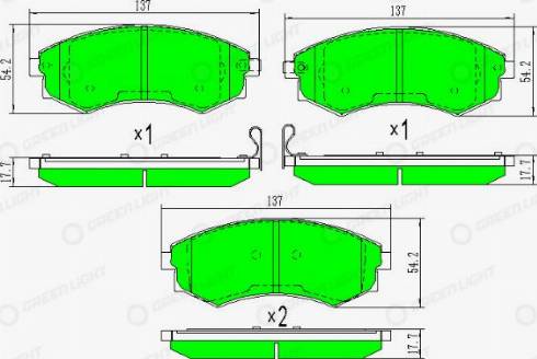 AutomotiveAdriado GLBP0305 - Kit de plaquettes de frein, frein à disque cwaw.fr