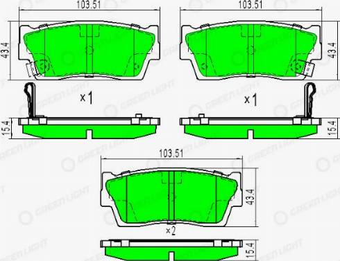 AutomotiveAdriado GLBP0306 - Kit de plaquettes de frein, frein à disque cwaw.fr