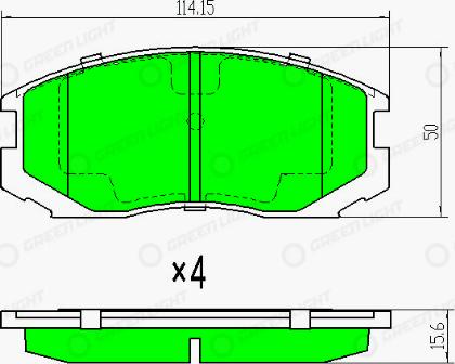 AutomotiveAdriado GLBP0308 - Kit de plaquettes de frein, frein à disque cwaw.fr