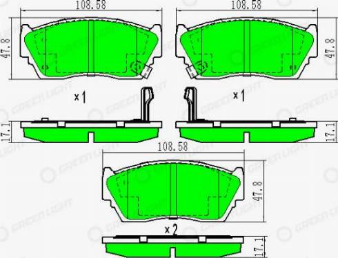 AutomotiveAdriado GLBP0307 - Kit de plaquettes de frein, frein à disque cwaw.fr