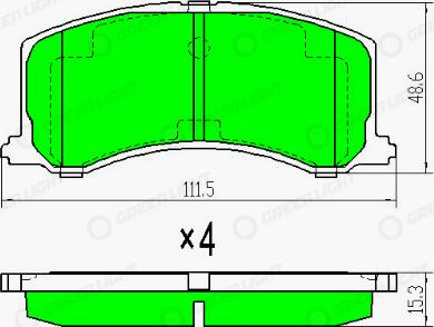 AutomotiveAdriado GLBP0319 - Kit de plaquettes de frein, frein à disque cwaw.fr