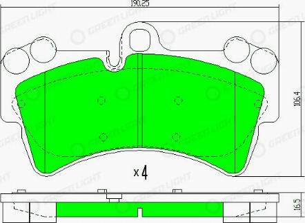 AutomotiveAdriado GLBP0315 - Kit de plaquettes de frein, frein à disque cwaw.fr