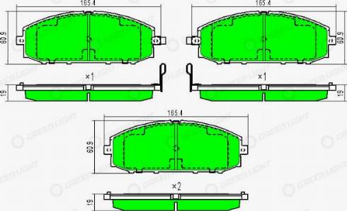 AutomotiveAdriado GLBP0316 - Kit de plaquettes de frein, frein à disque cwaw.fr