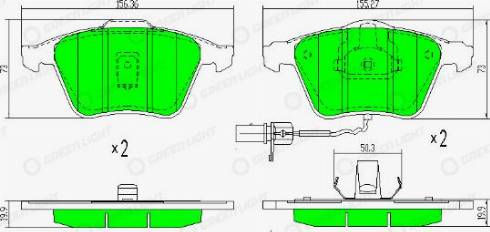 AutomotiveAdriado GLBP0318 - Kit de plaquettes de frein, frein à disque cwaw.fr