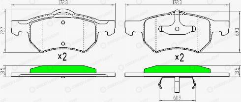 AutomotiveAdriado GLBP0317 - Kit de plaquettes de frein, frein à disque cwaw.fr