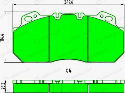 AutomotiveAdriado GLBP031HD - Kit de plaquettes de frein, frein à disque cwaw.fr