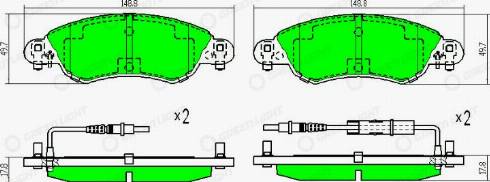 AutomotiveAdriado GLBP0384 - Kit de plaquettes de frein, frein à disque cwaw.fr