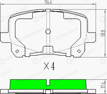 AutomotiveAdriado GLBP0385 - Kit de plaquettes de frein, frein à disque cwaw.fr