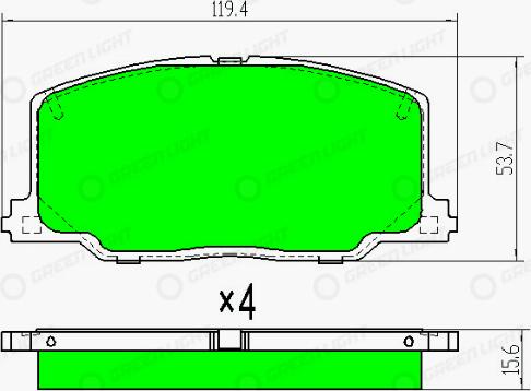 AutomotiveAdriado GLBP0386 - Kit de plaquettes de frein, frein à disque cwaw.fr