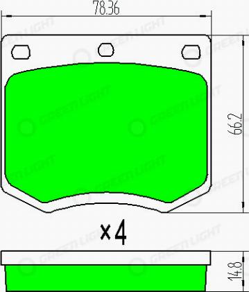 AutomotiveAdriado GLBP0380 - Kit de plaquettes de frein, frein à disque cwaw.fr