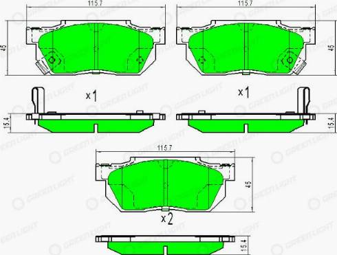 AutomotiveAdriado GLBP0388 - Kit de plaquettes de frein, frein à disque cwaw.fr