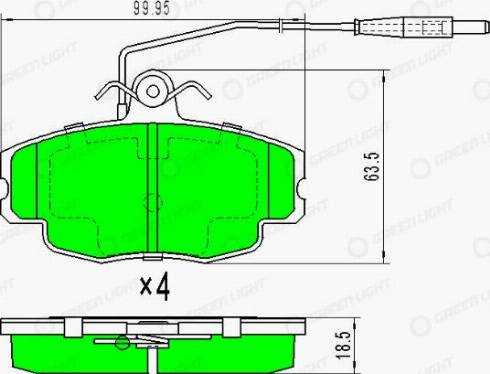 AutomotiveAdriado GLBP0383 - Kit de plaquettes de frein, frein à disque cwaw.fr