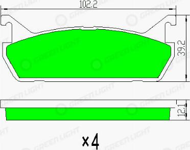 AutomotiveAdriado GLBP0387 - Kit de plaquettes de frein, frein à disque cwaw.fr