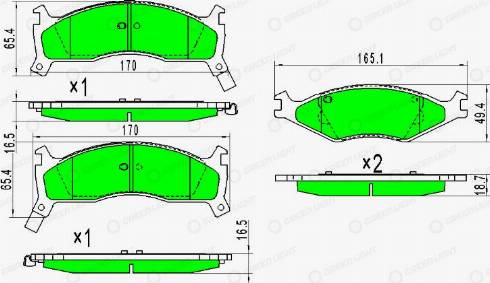 AutomotiveAdriado GLBP0339 - Kit de plaquettes de frein, frein à disque cwaw.fr