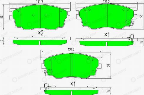 AutomotiveAdriado GLBP0335 - Kit de plaquettes de frein, frein à disque cwaw.fr