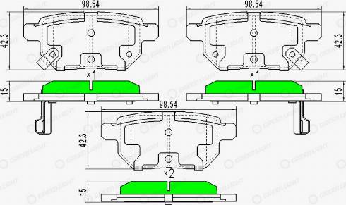 AutomotiveAdriado GLBP0330 - Kit de plaquettes de frein, frein à disque cwaw.fr