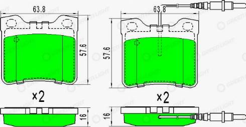 AutomotiveAdriado GLBP0333 - Kit de plaquettes de frein, frein à disque cwaw.fr