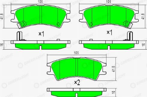 AutomotiveAdriado GLBP0332 - Kit de plaquettes de frein, frein à disque cwaw.fr