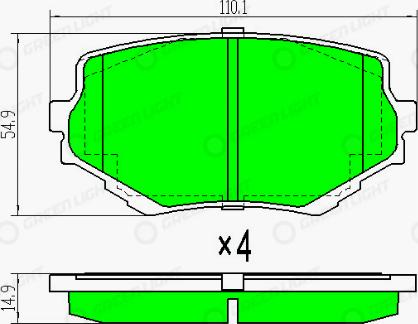 AutomotiveAdriado GLBP0337 - Kit de plaquettes de frein, frein à disque cwaw.fr