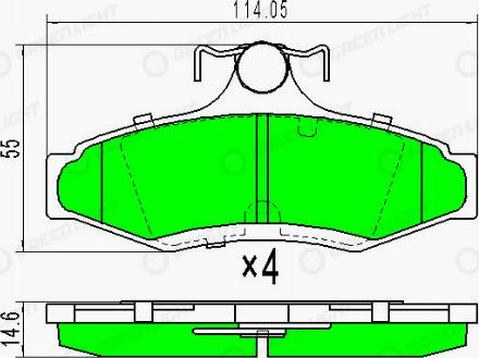 AutomotiveAdriado GLBP0324 - Kit de plaquettes de frein, frein à disque cwaw.fr