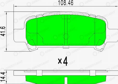 AutomotiveAdriado GLBP0325 - Kit de plaquettes de frein, frein à disque cwaw.fr