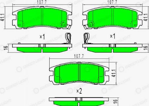 AutomotiveAdriado GLBP0326 - Kit de plaquettes de frein, frein à disque cwaw.fr