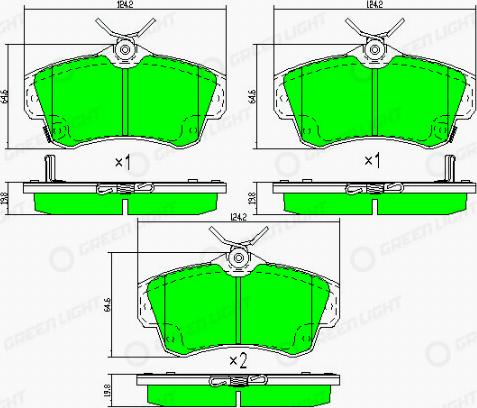 AutomotiveAdriado GLBP0320 - Kit de plaquettes de frein, frein à disque cwaw.fr